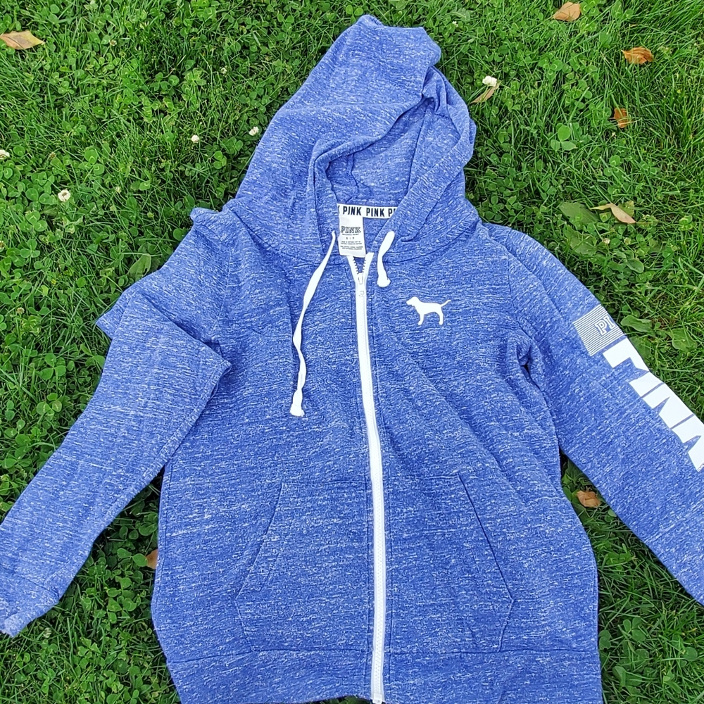 PINK zip up sweater